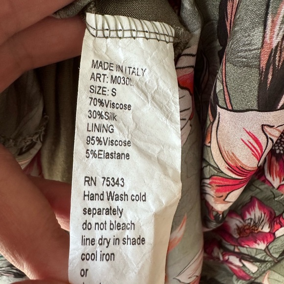 Elena Baldi Silk Blend Floral Sundress Italy Boho S - Picture 5 of 11